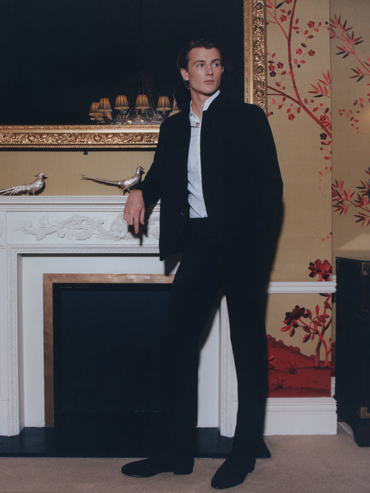 Black Tencel Suit Trousers