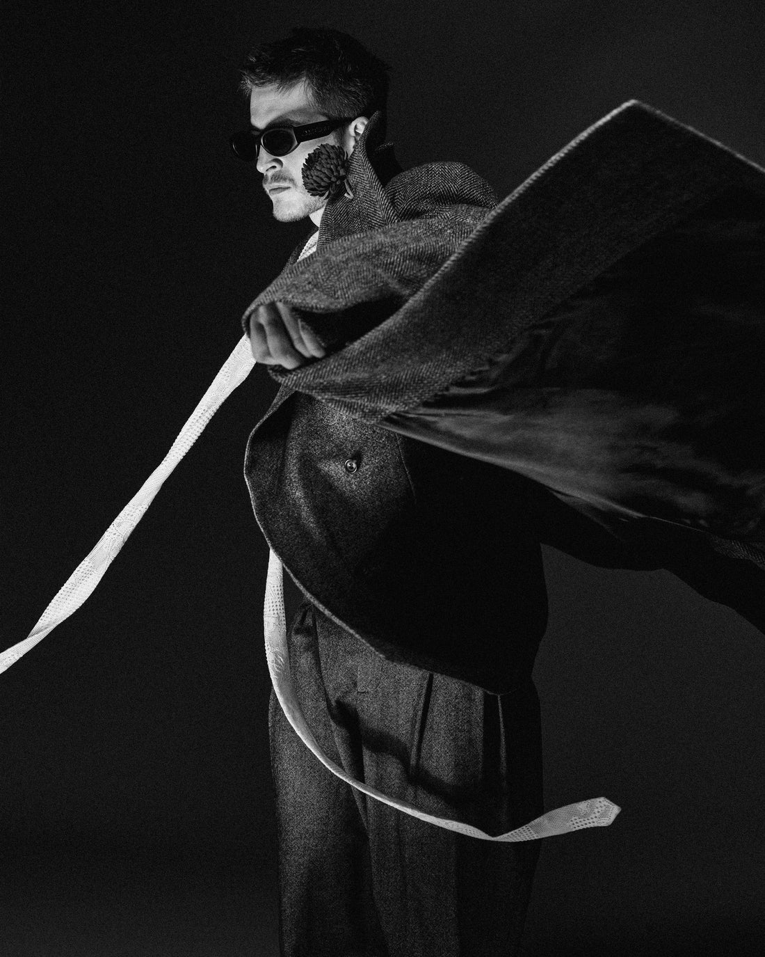 Kieron Moore wearing Heron’s Ghyll, Numéro Netherlands, February 2026