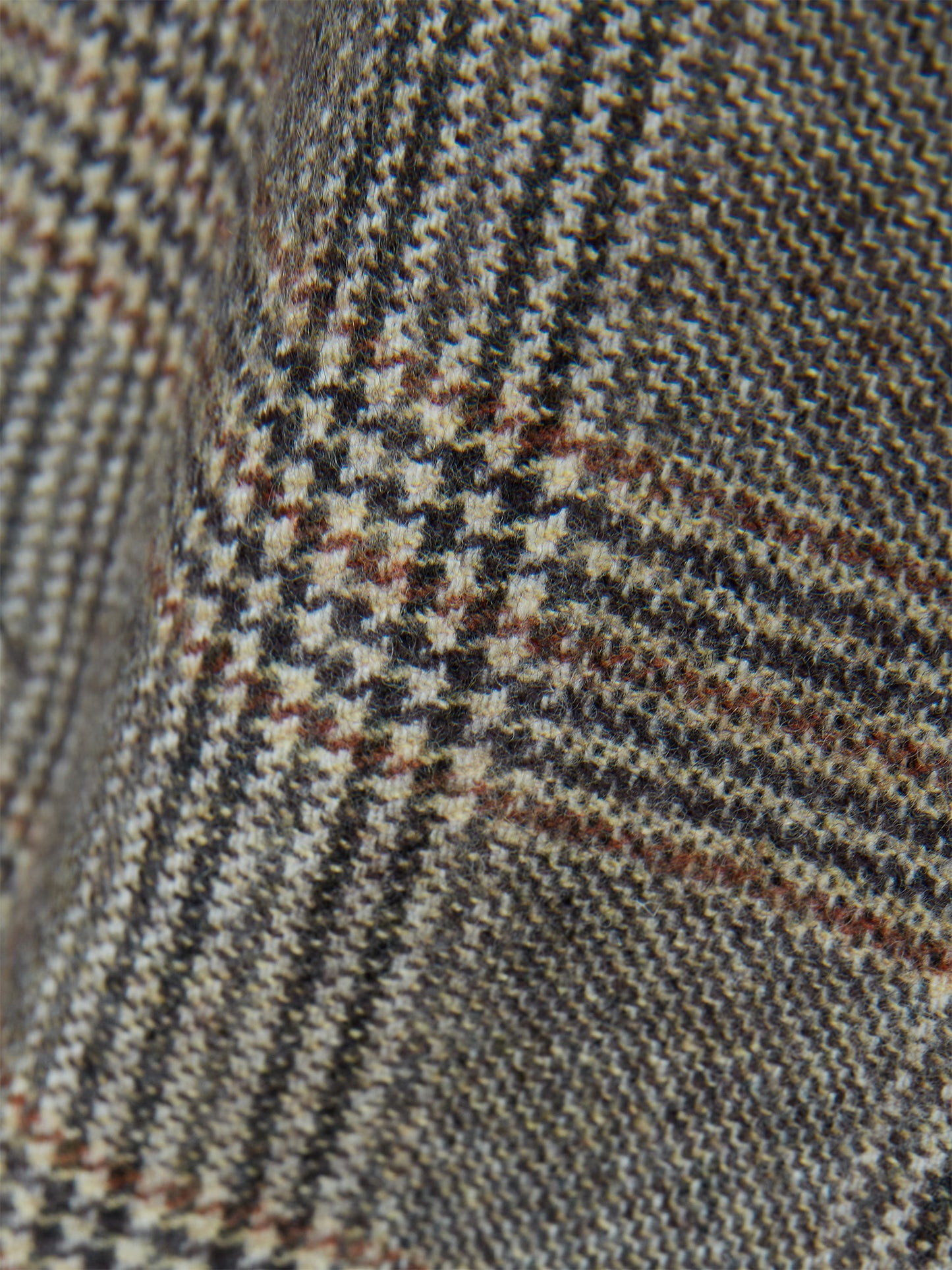 Brown Check Cashmere-Blend Waistcoat