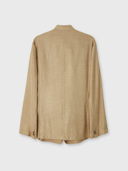 Gold Bamboo Relaxed Nehru Jacket