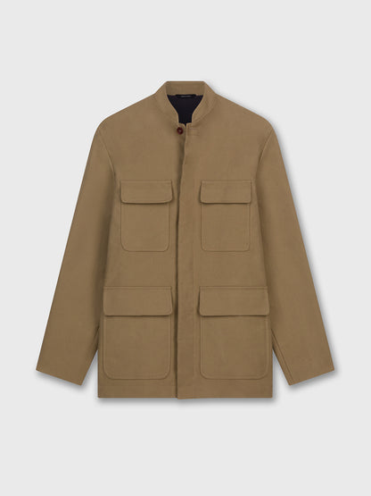 Beige Moleskin Field Jacket