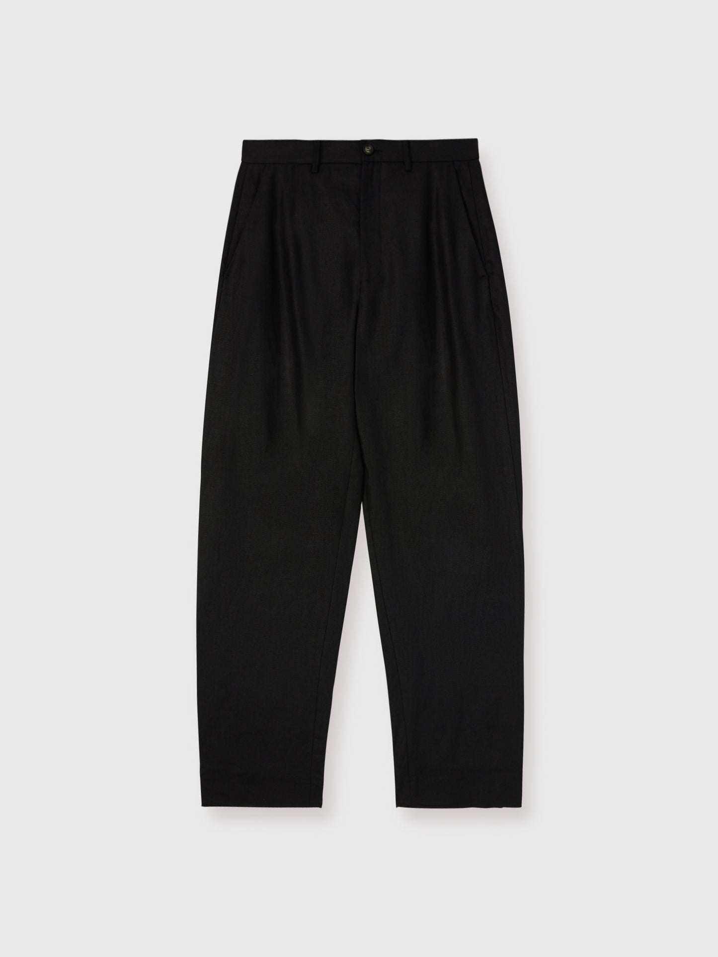 Black Boyd Baggy Linen Trousers