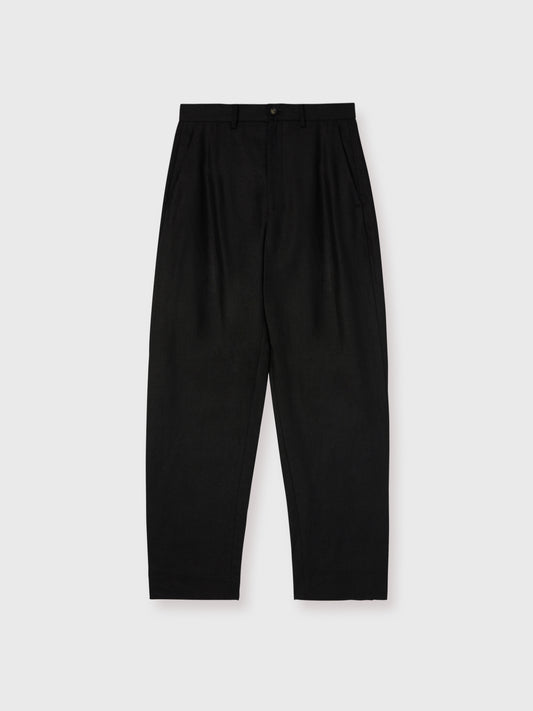 Black Boyd Baggy Linen Trousers