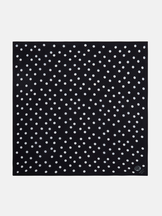 Black and White Spot Silk Neckerchief