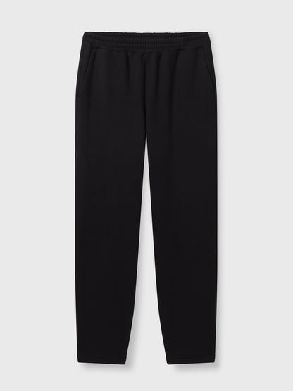 Black Organic Cotton Straight-Leg Sweatpants