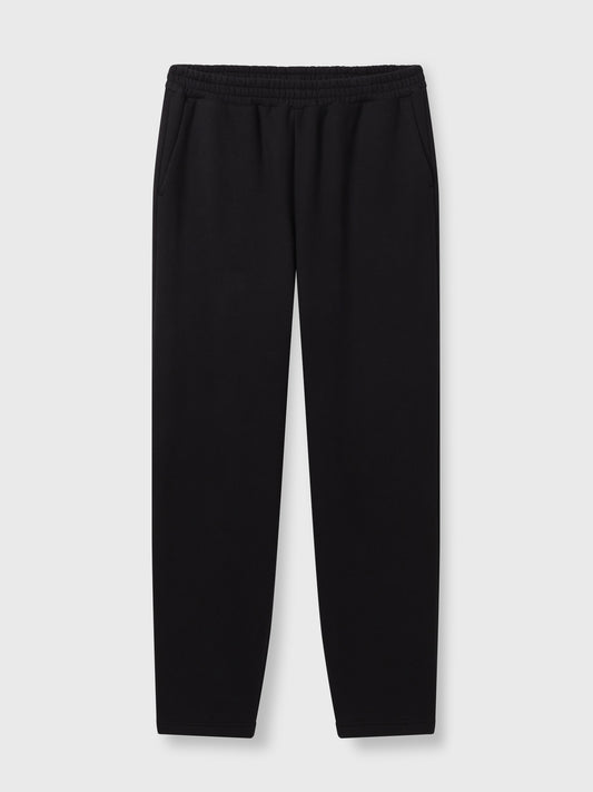 Black Organic Cotton Straight-Leg Sweatpants