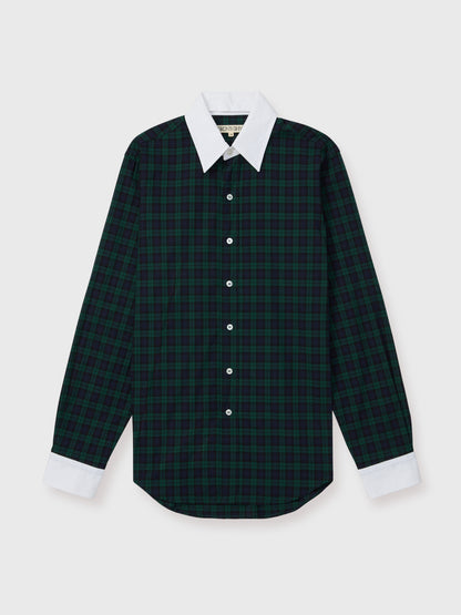 dress shirt with detachable collar Traditional Collarband Tunic Shirt for Your Detachable Stiff Collar