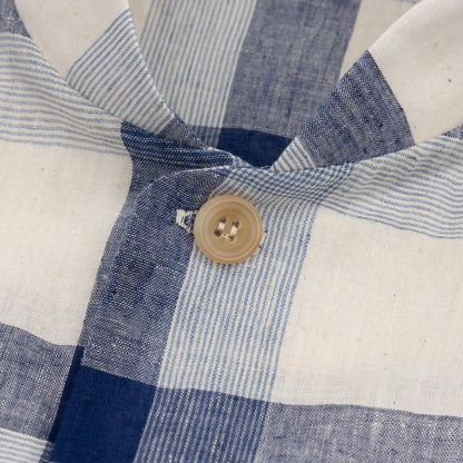 Blue Madras Check Nehru Jacket