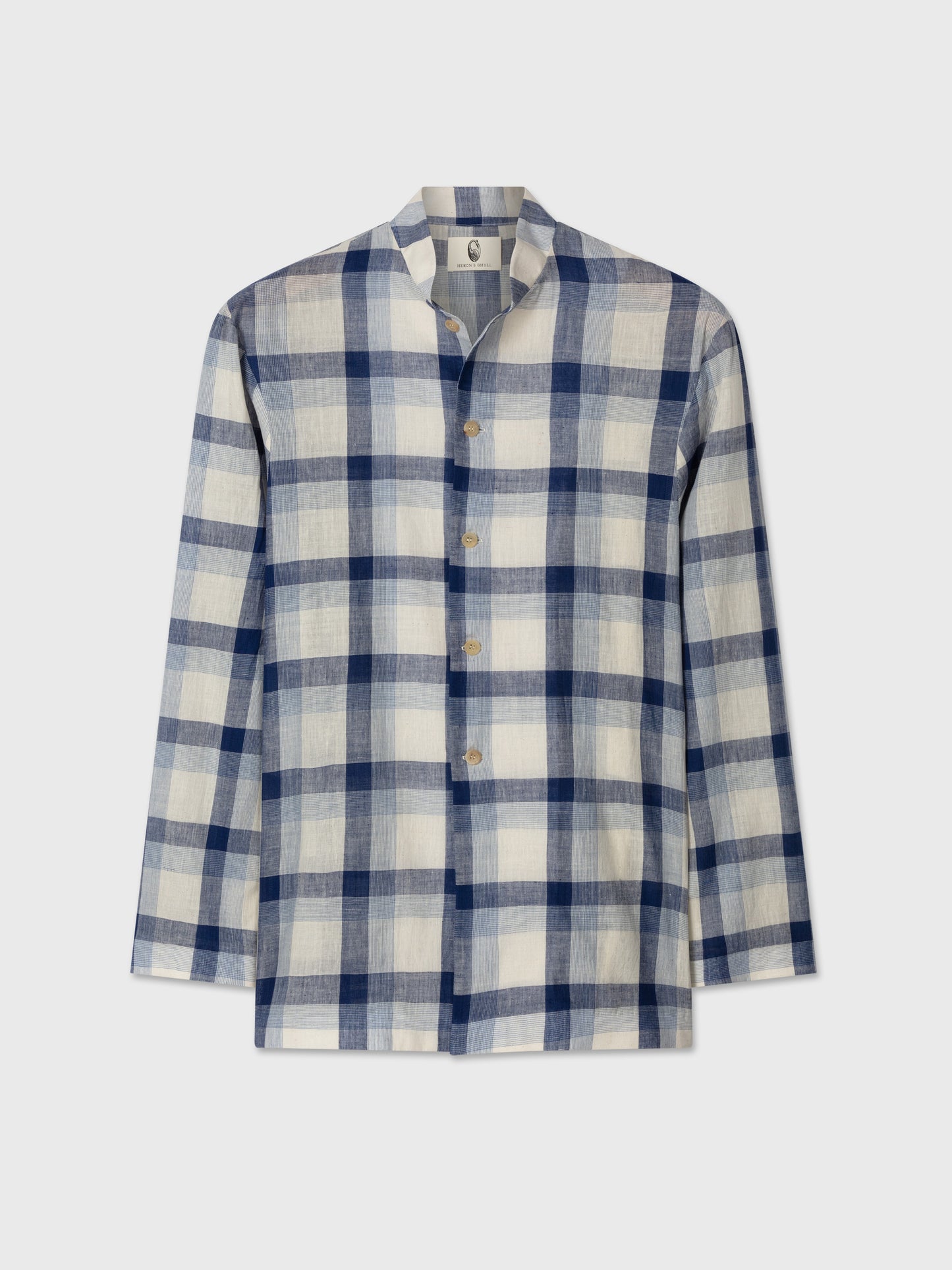 Blue Madras Check Nehru Jacket