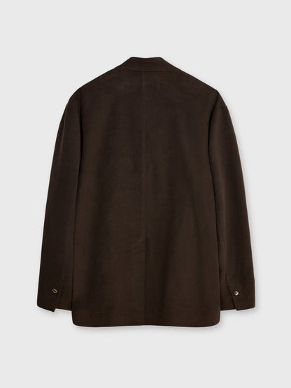 Brown Moleskin Nehru Jacket