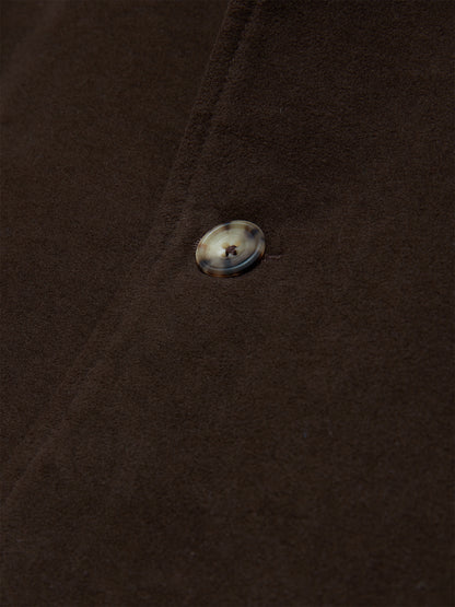 Brown Moleskin Nehru Jacket