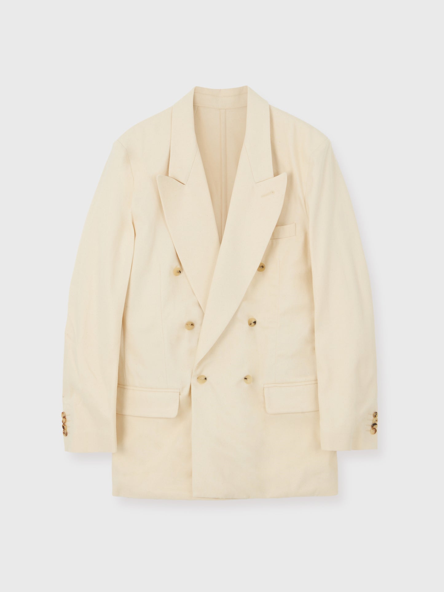 Cream Denim Avalon Double Breasted Blazer