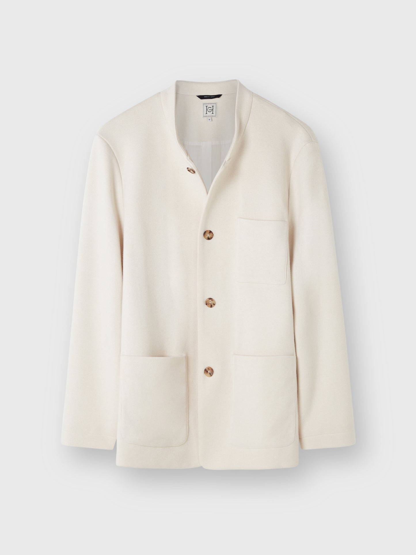 Cream Cashmere-Cotton Unstructured Jacket