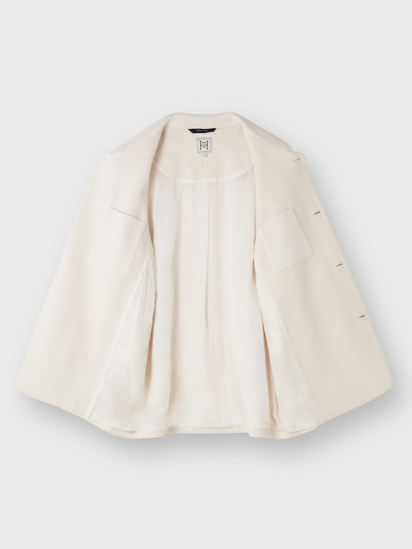 Cream Cashmere-Cotton Unstructured Jacket