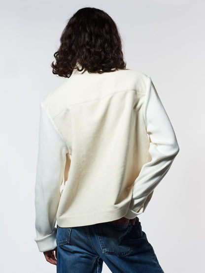 Cream Funnel Neck Jacket