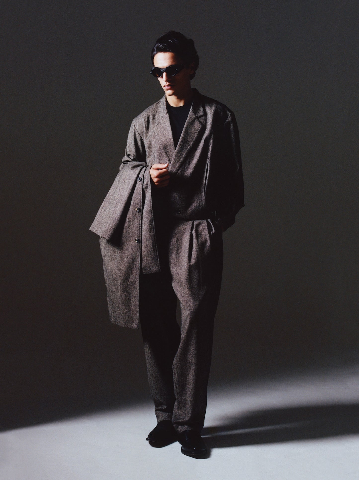 The Rico Jacket in Grey Flecked Wool