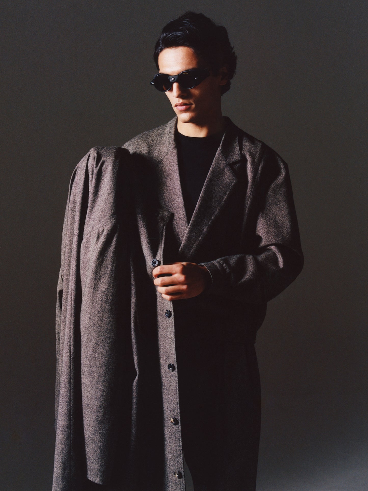 The Rico Jacket in Grey Flecked Wool