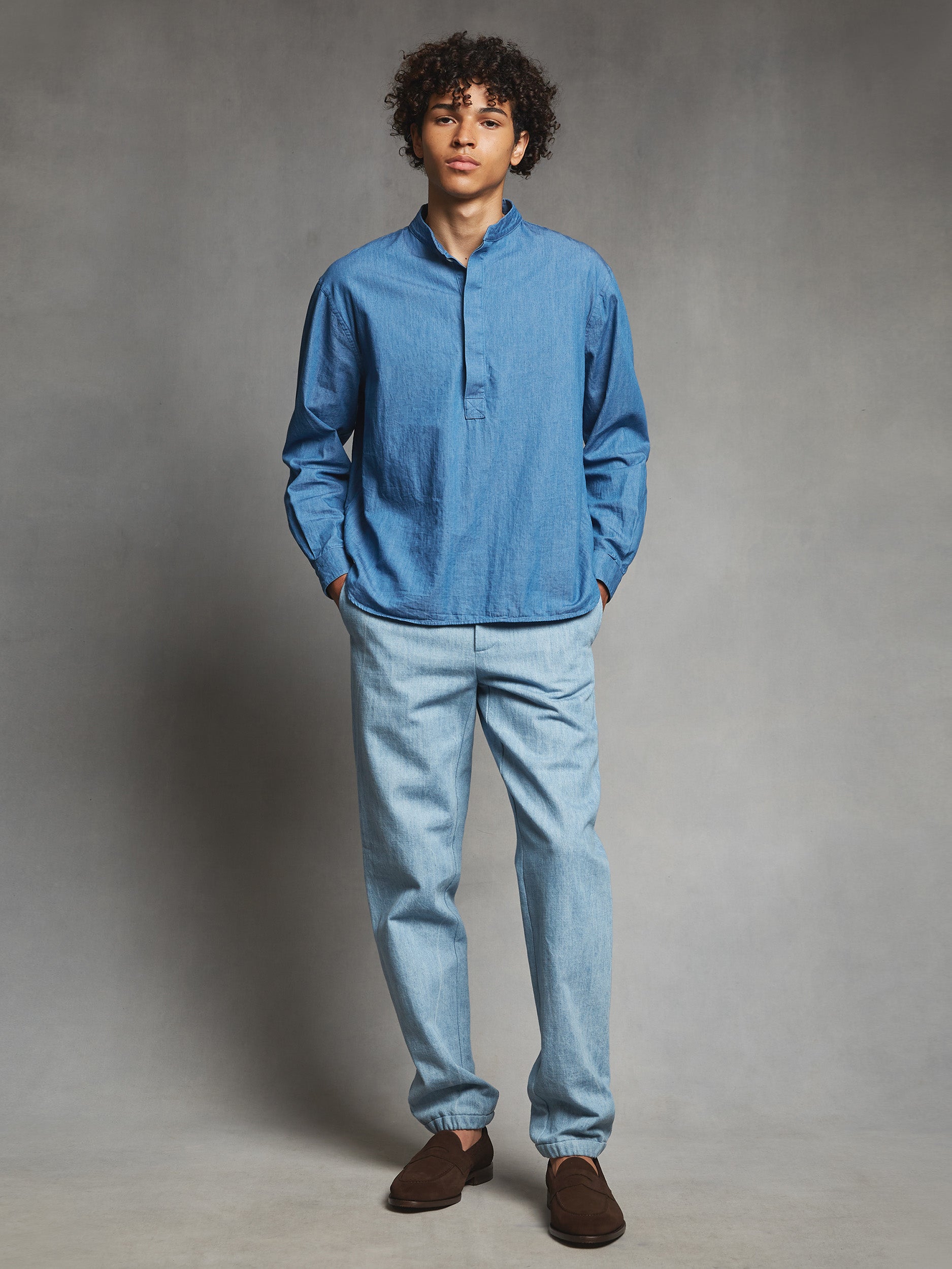 Chambray Popover Shirt – Heron's Ghyll - Main Image