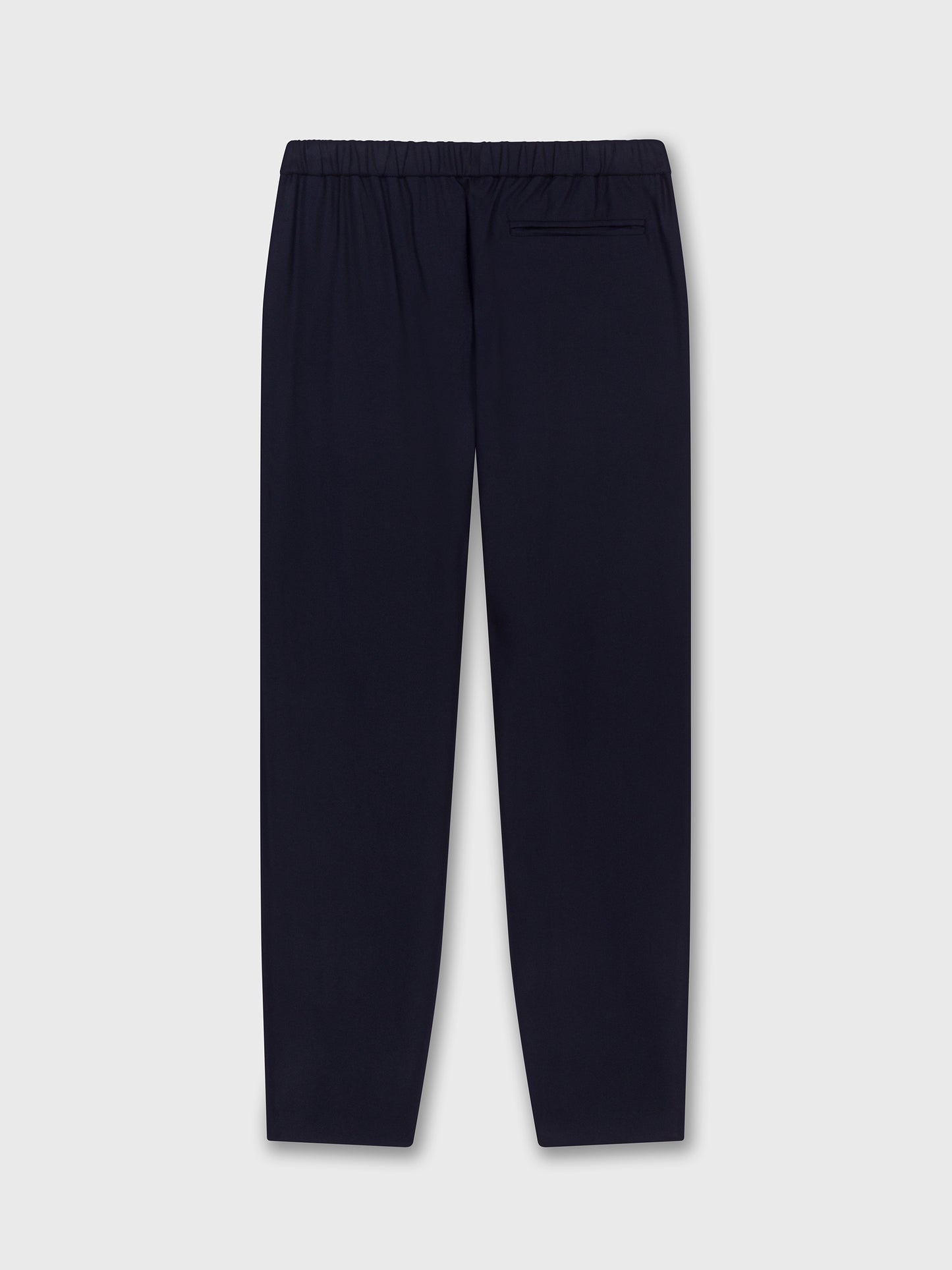 Navy Bamboo Elastic Waist Trousers