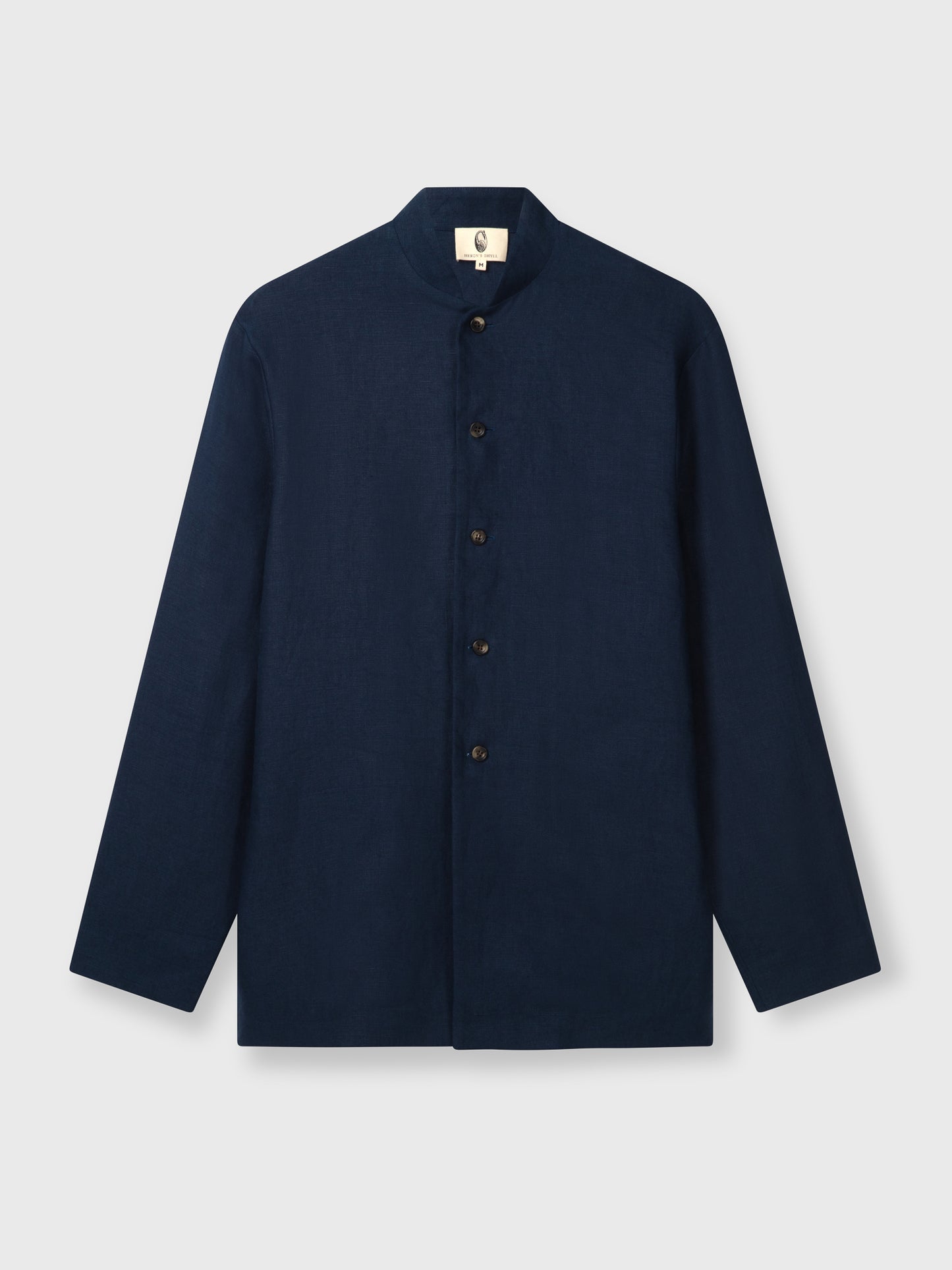 Navy Linen Nehru Jacket