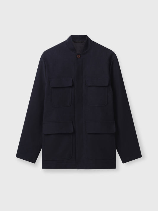 Navy Moleskin Field Jacket