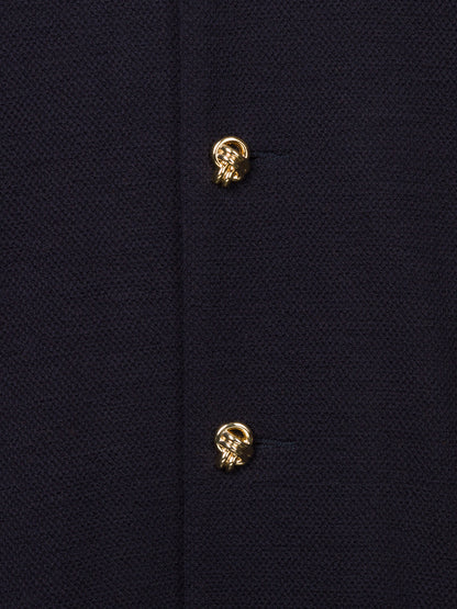 Navy Wool Unstructured Jacket