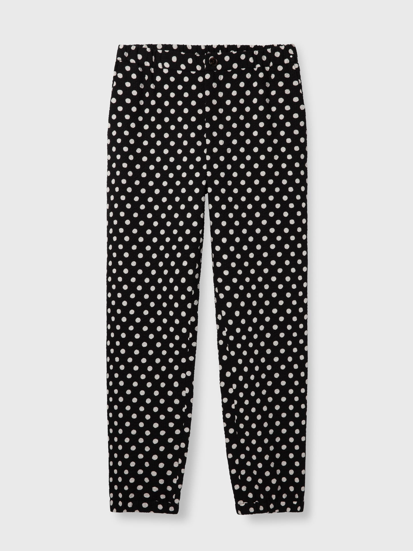 Black Polka Dot Mandarin Suit