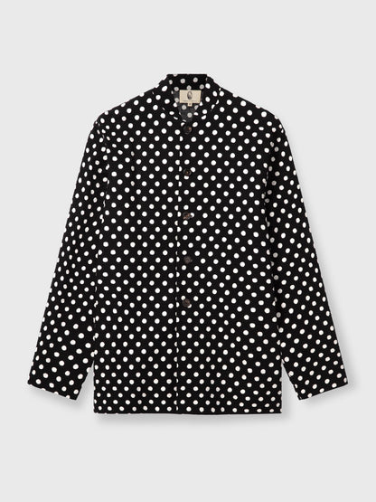 Black Polka Dot Mandarin Suit