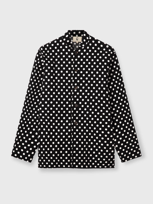 Black Polka Dot Nehru Jacket