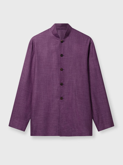 Purple Bamboo Nehru Jacket