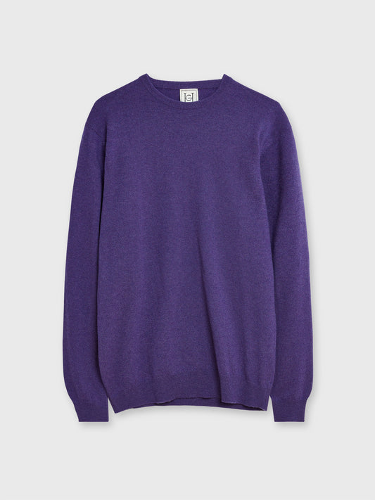 Purple 100% Cashmere Crewneck Sweater