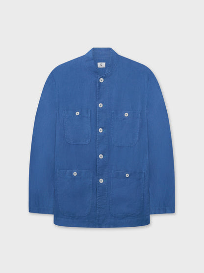 Royal Blue Linen Travel Jacket