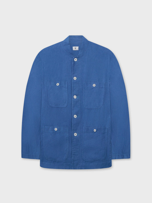 Royal Blue Linen Travel Jacket