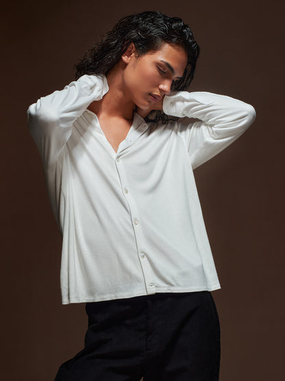 White Bamboo Lounge Shirt