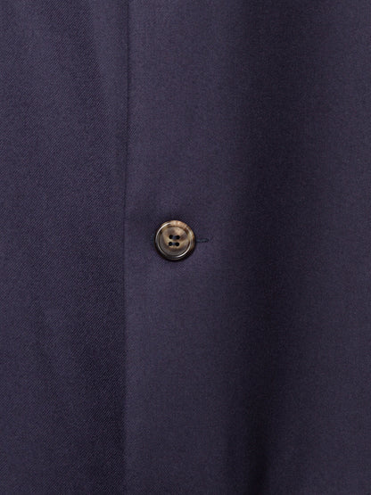 Navy Wool Nehru Suit Jacket